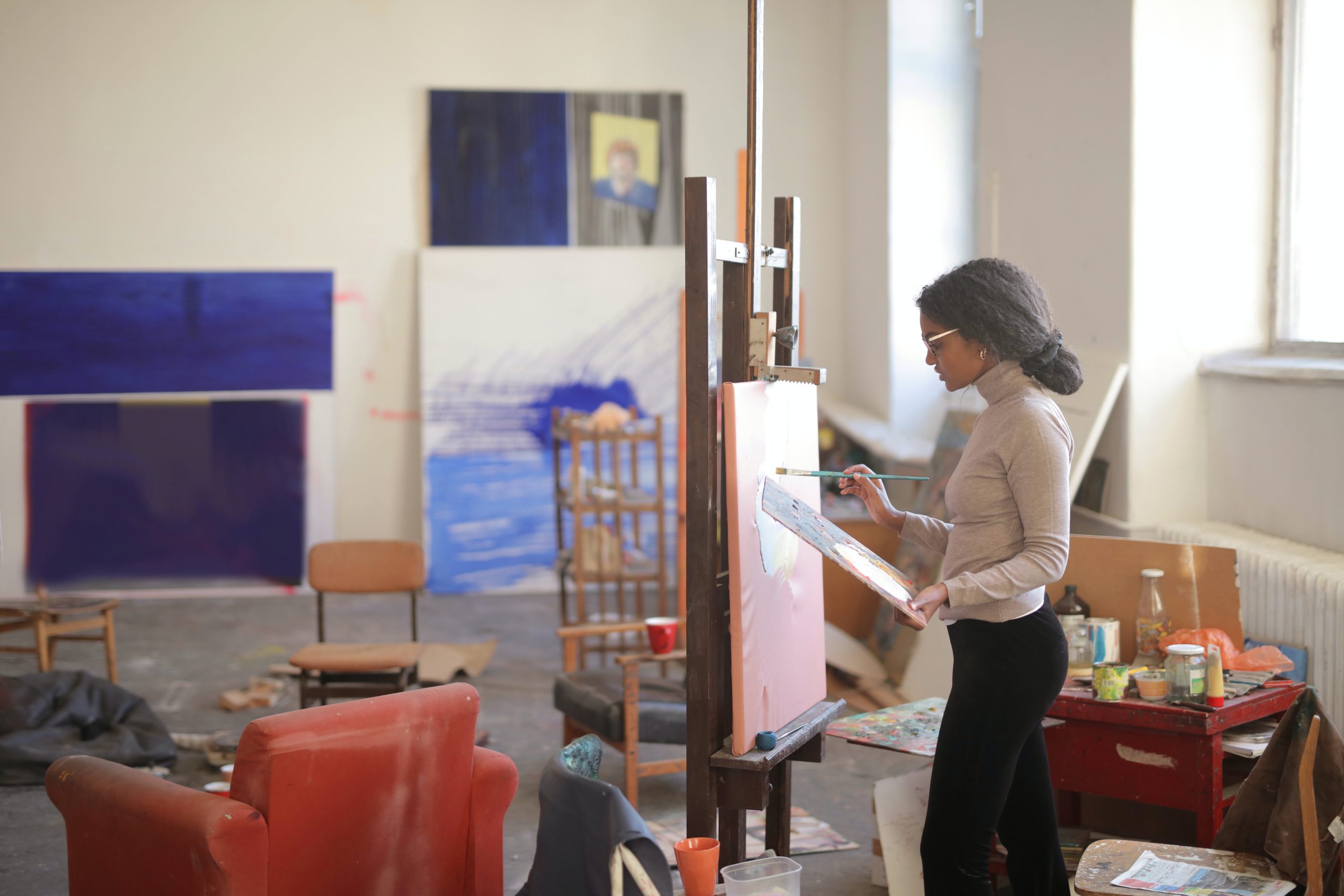 women doing painting