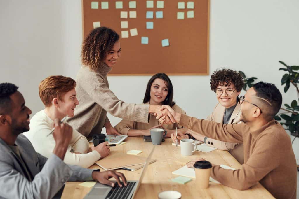 group of people smiling