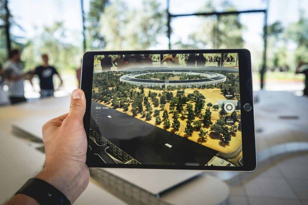 hand with a tablet