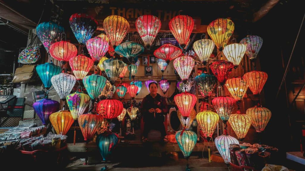 different color of lanterns
