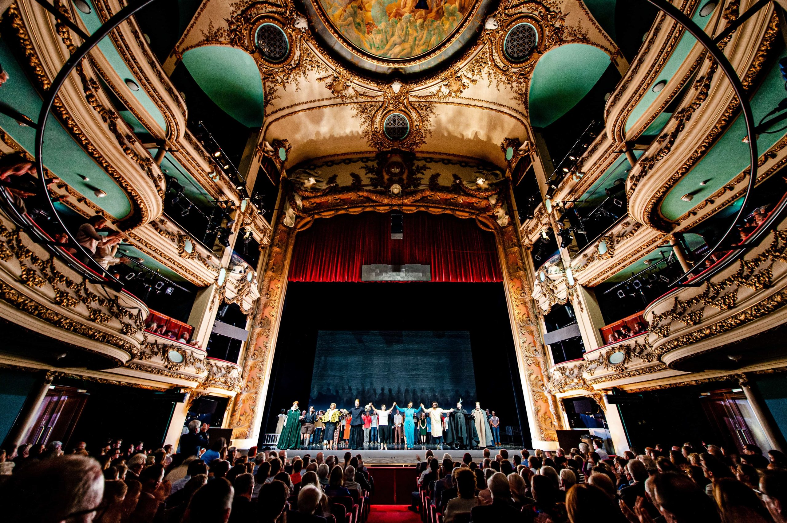 people standing on stage