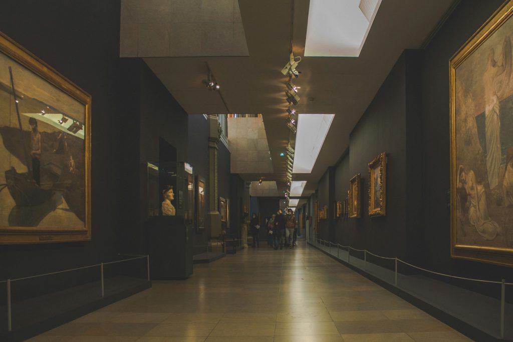 paintings hanging on the wall