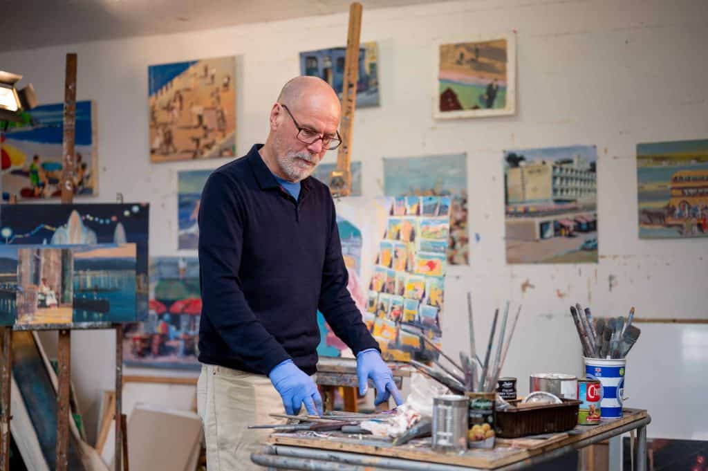 men with paiting tools