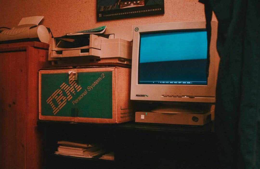 boxes and monitor